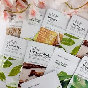 Korean Beauty The Face Shop Real Nature Face Mask – 6 PC Set